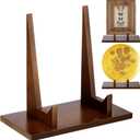 5.9 Inch Wood Plate Stand for Display Plate Holder Display Frame Picture Photo Card Tabletop Decorative Stand