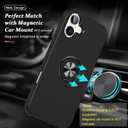 Shockproof Case for iPhone 17 6.3 inch, [Embedded Finger Ring] Military Grade Phone Case Cover with Reinforced Metal Stand Kickstand [Support Magnetic Car Holder] for iPhone 17, Black