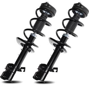 Front Pair Complete Struts Shocks Assembly w/Coil Spring Replacement for 2008 2009 2010 2011 2012 Rogue Suspension Kit 172608 172609