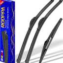 3 wipers Replacement for 2013-2016 Mazda CX-5/2007-2012 Hyundai Santa Fe, Windshield Wiper Blades Original Equipment Replacement - 24"/18"/14" (Set of 3) U/J HOOK