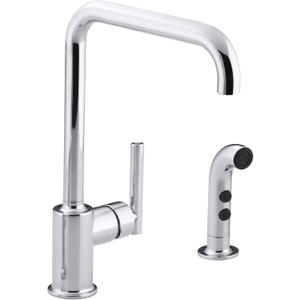 KOHLER K-7508-CP Purist Primary Swing Spout with Spray, Polished Chrome (Incomplete Set)