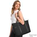 Corduroy Tote Bag for Women with Zipper, Travel Tote Bags with Compartments Large Shoulder Bag Handbag for Gym Work School