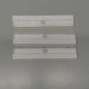 Brilliant Evolution Wireless LED Stair Lights with Motion Sensor - 3-Pack Battery Operated Night Light for Indoor Stairs, Hallways, and Closets - Stick On Motion Lights - 3000K Warm White - 7x2-Inch