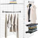 Heavy Duty Gridwall Display Panels – White Grid Display Wall for Retail Stores, Trade Shows, Garage & Home Organization, Durable Load-Bearing Grid Panels, 2 inches x 25 inches x 72 inches