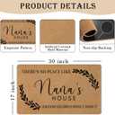 Nana's House Gifts Door Mat, Mother's Day Birthday Gifts for Nana from Grandkids, Housewarming Gifts for Grandma Women, Grandmother Gifts Front Door Mat Rug Outdoor Entrance, 30x17 Inch