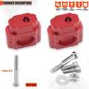 Universal Dirt Bike Handlebar Mounts- Motorcycle Handlebar Riser Mounting Kit 1-1/8" Red
