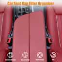 2 x Car Seat Gap Organizer,Seat Gap Filler with Seat Belt Holes,Universal Fit for SUV/Truck/Pickup(Black, 2Pack)