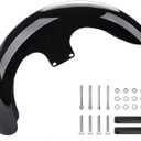 23" Wheel Wrap Front Fender Fit for Harley Touring Electra Glide Road Glide Road King Street Glide Motorcycle Mudguard Gloss Black Steel