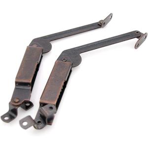 1 Pair of Self-Balancing Lid Support Hinges, Left & Right, Dark Bronze Tone Hinge with Screws for Sofa, Box, Cabinet, Open Length 7.9-in (20 cm)