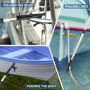 Boat Hooks for Docking,Telescoping Boat Hook,Sturdy and Lightweight Push Pole for Boat Accessories, 12ft-Silver