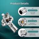 12656949 12673413 Upgraded Aluminium Engine Coolant Thermostat Housing Assembly Compatible With Chevy Cruze, Equinox, Malibu, Trax 2016-2015, Buick Encore 2016-2022, GMC Terrain 2018-2025