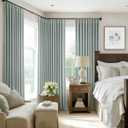 MIULEE Velvet Curtains 96 inches - Luxury Curtains for Bedroom Living Room Room Darkening Thermal Insulated Super Soft Window Drapes Rod Pocket & Back Tab, Misty Blue, W52 x L96 inches, 2 Panels