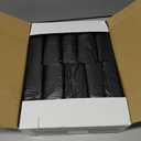TYPLASTICS Trash Can Liner - Wholesale 1000 Count Black Garbage bags on Perforated Roll 7-10 Gallon Multipurpose for Office Bathrooms Business Home Commercial and Industrial Needs 24" x 24"