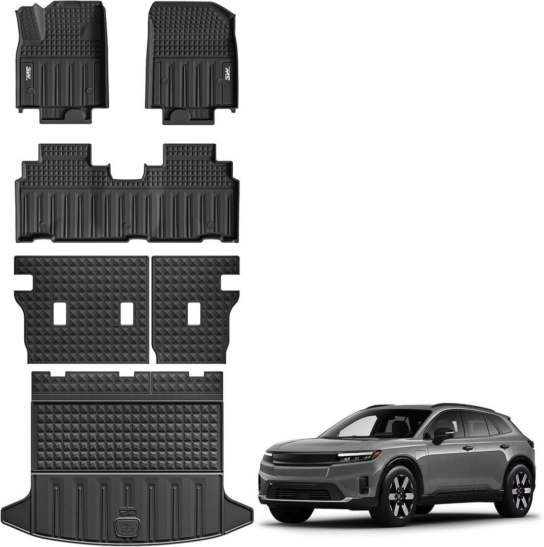 Floor Mats & Cargo Liner for 2024 2025 2026 Honda Prologue & Chevrolet Blazer EV, All Weather Protection Car Mats with Backrest Mat, Back Seat Cover Protector for 2025 Prologue Accessories, Black