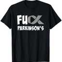 Parkinson's Disease Awareness Month Fuck Parkinson's T-Shirt, Black, XL