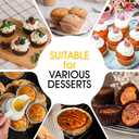 120 Pcs Aluminum Foil Baking Cups Mini Cake Pans with Lids 5 oz Cupcake Liners Disposable Muffin Tins Wrappers Baking Foil Ramekins Pans Aluminum Cupcake Cups for Birthday Party