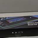 TopMade Wireless Charging Mouse Pad, RGB Gaming Mousepad Home Office Desk Pad, 31.5 x 15.8 XXL Large Desk Mat, Waterproof Keyboard Pad, Black (Includes 20W PD Power Adapter & 6.56ft Woven Cable)