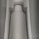 Mfacoy White Ceramic Flower Vase, Minimalist Decor, Modern Home Decorative Vase, Small Pampas Grass Vases For Kitchen, Bedroom, Office, Living Room, Bathroom, Shelf Centerpiece Table Decorations(8 in)