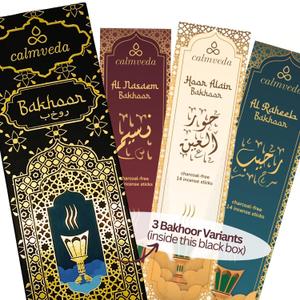 Arabian Oud Bakhoor Incense Sticks -   (3 Variants, 40+ Incense) Deep Warm Arabic Incenses Like Al Nasaem, Hoor Alain & Al Raheeb Oud Bukhoor | Perfect Islamic Gifts or Eid Gifts
