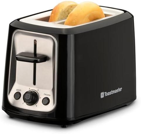 Toastmaster 2-Slice Cool Touch Toaster, black with stainless accent