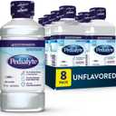 Pedialyte Electrolyte Drink , Hydration Drinks for Kids & Adults, Unflavored, 1 Liter, Pack of 8 (EXP 07/01/28)
