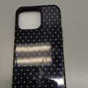 Compatible with iPhone 13 Pro Case, Fashion Cute Polka Dot Pattern Aesthetic Design for Women, Soft TPU and Hard Back Shockproof Phone Case for iPhone 13 Pro 6.1 inch, Black