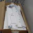 HOOBRO Kitchen Island with Power Outlet, Kitchen Storage Island with Spice Rack and Drawer, Rolling Kitchen on Wheels, for Home, Dining Room, Natural and White WN82UZD01G1