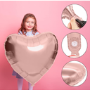 Seematn 18 Pcs 32 Inch Large Heart Balloons Valentine's Day Foil Balloons Love Romantic Air Balloon for Anniversary Decorations for Valentine's Day Propose Engagement Wedding Birthday (Rose Gold)