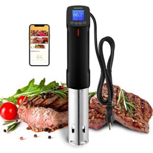 INKBIRD WIFI Sous Vide Cooker ISV-100W, 1000 Watts Sous Vide Machine Immersion Circulator with 14 Preset Recipes on APP & Calibration Function, Thermal Immersion, Fast-Heating with Timer
