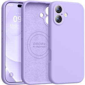 Ktele Magnetic for iPhone 17 Case [Compatible with Magsafe] [Premium Silicone Satin-Smooth Touch] Slim Shockproof Anti-Scratch Microfiber Lining Case, 6.3 inch, Light Purple