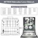 Upgraded 00770545 Dishwasher Lower Dishrack Compatible with Bosch Dishwasher, Thermador, Gaggenau, Kenmore, Replacement 00248823, 20007749, 00680474, 20008236 Dishwasher Lower Rack