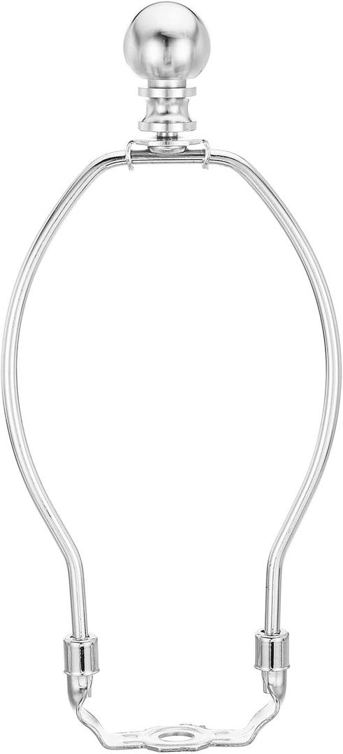PATIKIL 7 Inch Lamp Harp Kit with Finial, 1 Set Detachable Shade Bracket Holder, DIY Lighting Accessories for Table Floor Lamps, Chrome