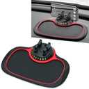 Arwrilt Car Phone Holder with Anti-Slip Mat, Muti-Purpose Dashboard Protection Pad, 360° Rotatable Cell Phone Holder with Temporary Parking Number, Universal Car Phone Mount for Most Cars (Black)