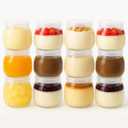 Baby Food Storage Containers,12 Pack Baby Food Containers with Lids,4 oz Glass Baby Food Jars,Small Snack Containers for Toddlers,Thickened Baby Food Storage Containers for Infant and Baby (4 oz)