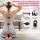 WALITO 15 PCS Pilates Kit, Adjustable Pedal Resistance Band with Handle, Figure 8 Resistance Band for Exercise Women, At Home Workout Equipment Set with Yoga Ball & Booty Bands for Full Body Gym