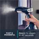 Rowenta Handheld Steamer for Clothes, X-Cel, 1600 Watts, 40-Second Fast Heat-Up, Powerful Continuous or On Demand Steam, 1600 Watts, Portable Clothes Steamer, Travel Must Have, Navy Blue, DR8120