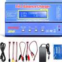 B6 Battery Charger 80W Mini Lipo Balance Charger/Discharger with Power Supply for LiPo/Li-ion/Life Battery(1-6s) NiMH/NiCd (1-15s) RC Car Charger XT60/JST/T Connectors