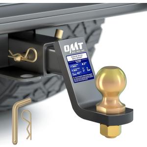 Orion Motor Tech Trailer Hitch Ball Mount, for 2" Receiver with 2-5/16" Ball 4" Drop 8000 lb. Towing Capacity, Heavy-Duty Tow Hitch Reversible Ball Hitch for Truck Boat RV Cargo with Hitch Pin & Clip