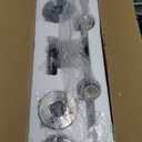 VONLUCE Vanity Lights for Bathroom, 4-Light Bathroom Light Fixtures Over Mirror, Black & Nickel Vanity Lights for Bathroom