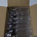 JAPCHET 50 Pack 5oz Empty Plastic Squeezing Bottles, 150ml Plastic Bottles with Twist Top Cap, Clear Condiment Squeeze Bottles for Oil, Ketchup, Mustard, Sauces, Dressing, Art, Crafts and More