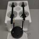 4-Light Bathroom Light Fixtures, Matte Black Modern Vanity Lights Over Mirror with Clear Glass Shade, Bathroom Wall Lamp for Mirror Kitchen Living Room Hallway Cabinet Porch Bedroom Reading room