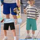 5 Pack Boys Shorts Kids Athletic Summer Knee Length Sweatshort Teen Drawstring for School Short Pocket 6-16Y