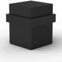 Mega Handles Square Floor Door Stopper, Quickly Installed Wall Protector Stopper, Wall Protectors from Door Knobs, Floor Door Stop with Mounting Hardware Included - Matte Black - 1.5 Inch