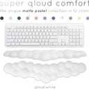 Cloud Keyboard Wrist Rest Create-ables Qloud Cloud Wrist Rest for Computer Keyboard and Mouse, Ergonomic Memory Foam Wrist Pad with Non-Slip Base, Includes Cloud Mouse Pad White