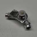 Upgrade Aluminum Thermostat Housing Assembly for BMW 323 325 328 330 525 528 530 X3 Z3 Z4 X5 1999-2006 - Replaces 11537509227 11531437040 11531436823