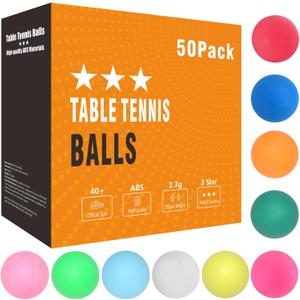 High Bounce & Durable ABS Mat Colored 3 Star Ping Pong Balls 4 Trainning,Party Games,Pet Cats Toys