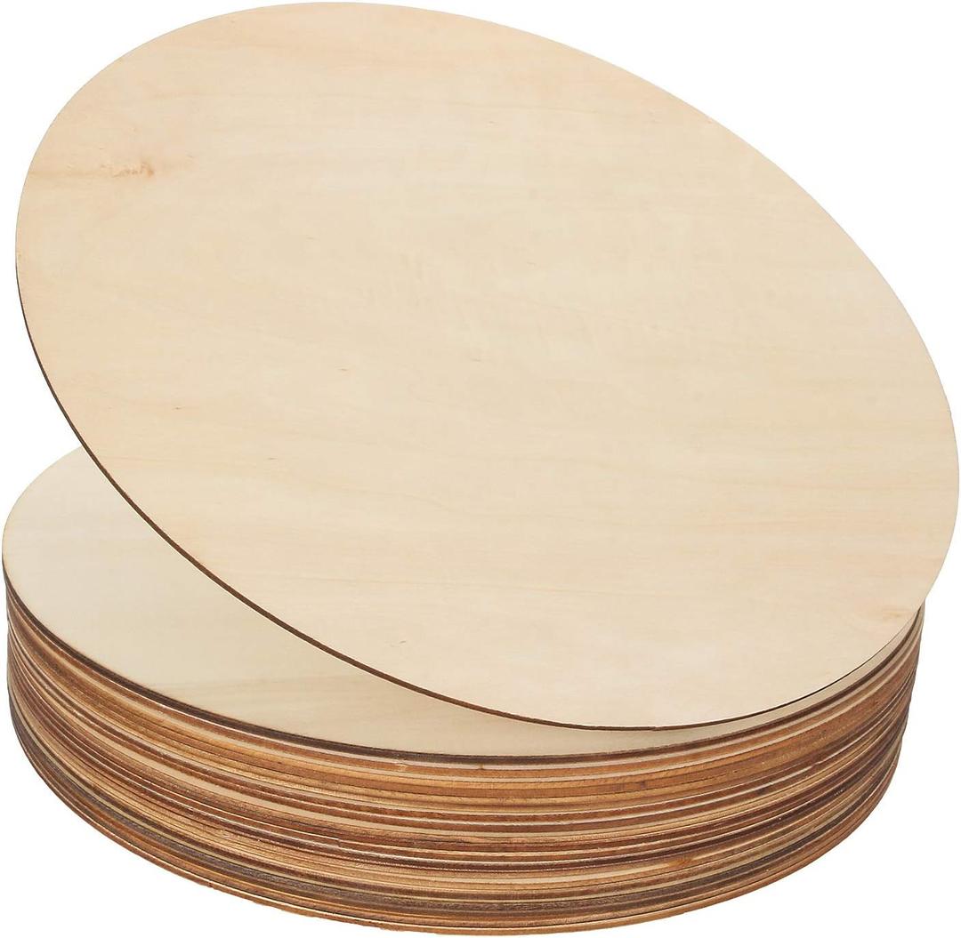 20 Pack 12 Inch Wood Circles for Crafts CertBuy Unfinished Wood Rounds Wooden Cutouts for Door Hanger Painting Crafts Door Design Wood Burning Christmas Home and Wedding Decorations