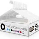 Utopia Home Plastic Hangers 30 Pack - Clothes Hanger with Hooks - Durable & Space Saving (White)