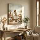 Jesus With Kids Canvas Wall Art Jesus Taught the Children Wall Decor Picture Christian Faith Poster Print for Kids Room Bedroom Prayer Room Church Paintings Artwork Home Decorations