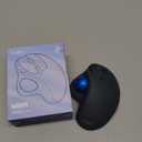 Nulea M501 Wireless Trackball Mouse, Rechargeable Ergonomic, Easy Thumb Control, Precise & Smooth Tracking, 3 Device Connection (Bluetooth or USB Receiver), Compatible for PC, Laptop, Mac, Windows.